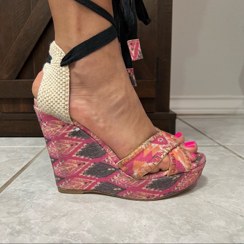 Stuart Weitzman Gladiator Strap Wedge Sandals - image 7